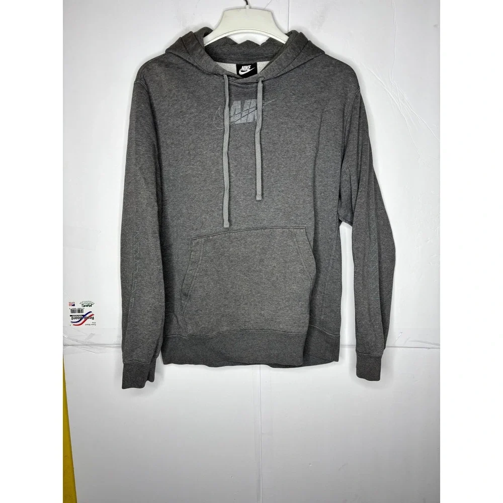 Nike Air Mens Hoodie‎ Gray Pullover Graphic Sweatshirt Medium BV5132-071